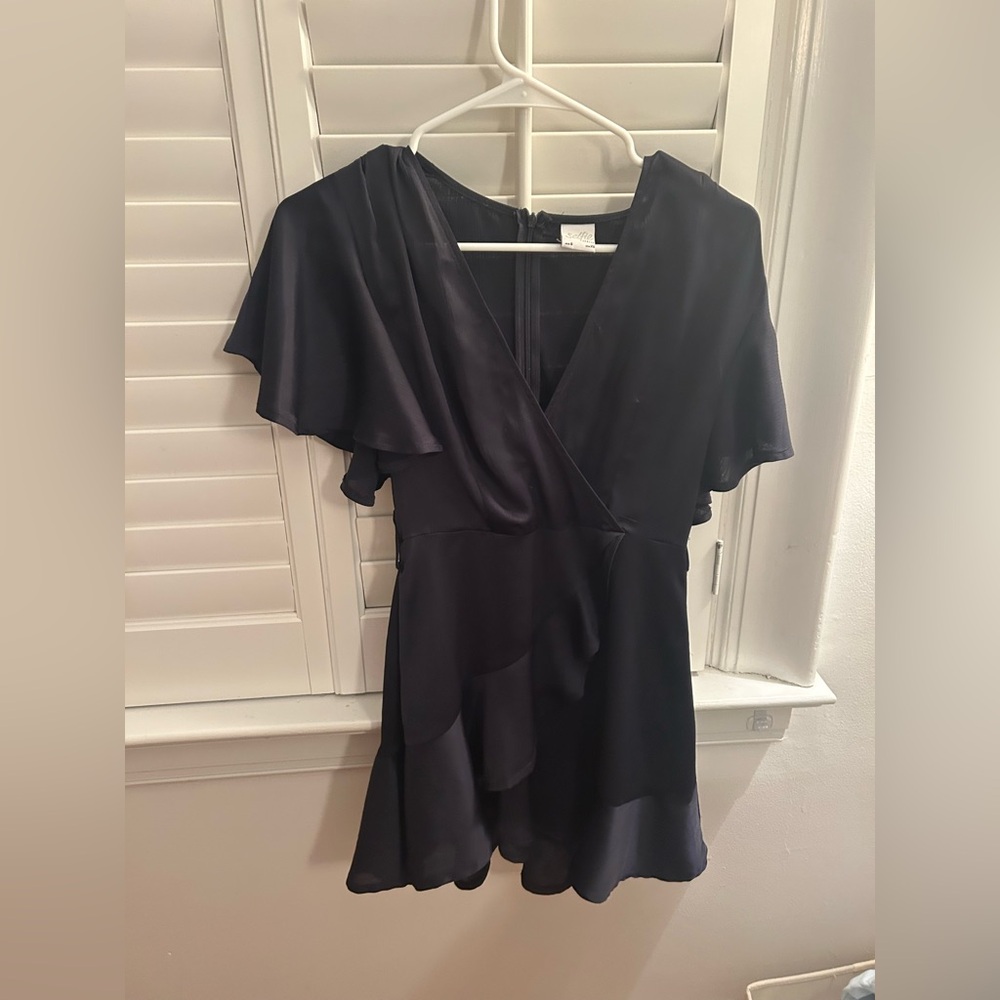 Selfie Leslie Women’s Navy Ruffle Mini Dress Dress Size XS